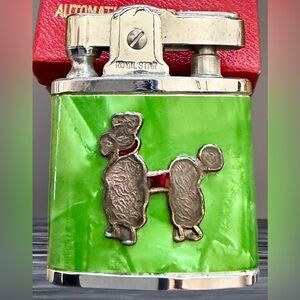 Vintage 1956 NOS Royal Star Super Ltr 🔥  
Enamel Poodle on Marbled Green Body